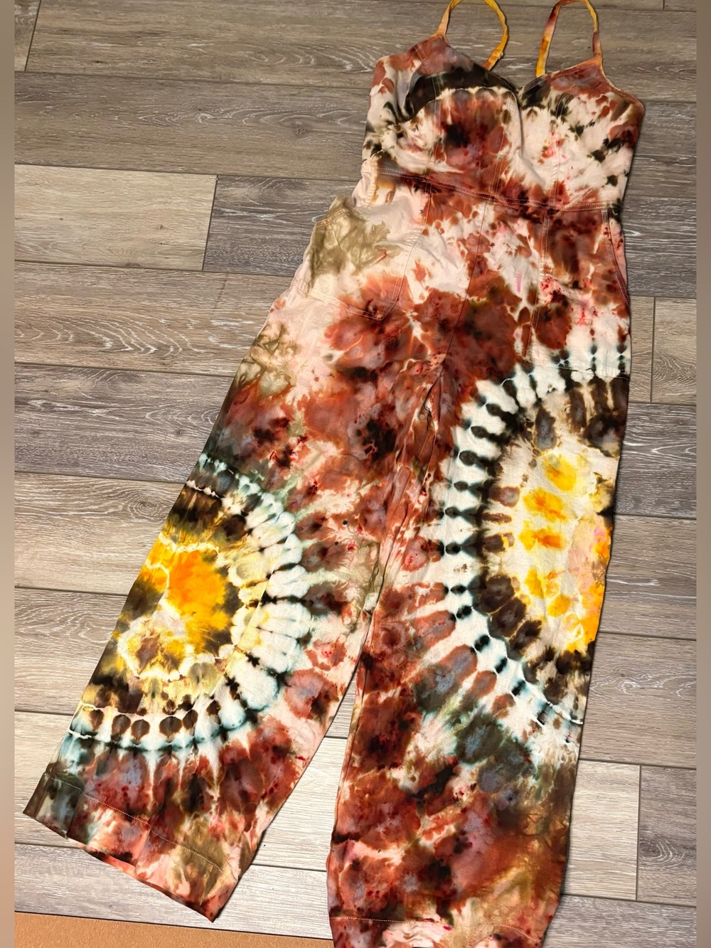 Hand dyed structured bodice Jumpsuit